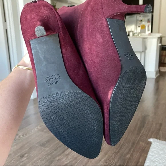 Stuart Weitzman Kitten Heel Suede Boot - Picture 8 of 8